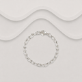 925 Sterling Silver Handcrafted Solid Oval Links Bracelet