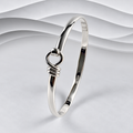 925 Solid Sterling Silver Designer Inspired Triple Twist Bangle