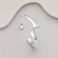 Single Twist Sterling Silver Cuff Bangle — Contemporary Exclusive