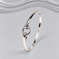 Solid 925 Sterling Silver Hand-Crafted Designer Bangle
