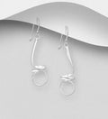 Hand-Crafted 925 Sterling Silver Twisted Hook/Drop Earrings