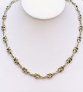 Hand Crafted Sterling Silver Love Knot Link Necklace - 925 Solid Sterling Silver