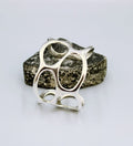 )Handcrafted 925 Solid Sterling Silver Artisan-Made Polished Cuff Bangle - Limited Edition