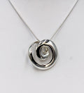 Luxury Hand-Crafted Designer Inspired  Swirl Pendant & Chain Set in 925 Sterling Silver - Exclusive