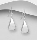 Polished 925 Sterling Silver Elegant Triangle Drop Earrings  Modern, Sleek & Eye-Catching