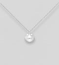 Scallop Shell Pendant & Chain  925 Sterling Silver
