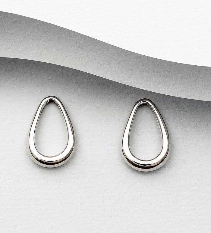 Solid 925 Sterling Silver Designer-Inspired Drop Earrings  Timeless Elegance with Modern Flair