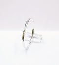 Solid 925 Sterling Silver Hammered Round Bangle - 5m Wide - 3 mm Thick