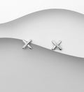 Solid Handcrafted 925 Sterling Silver Cross Stud Earrings  Shine Bright Every Day