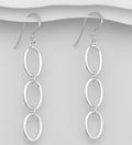Three Ovals that dance with every step.  Beautifully elevated-  925 Sterling Silver